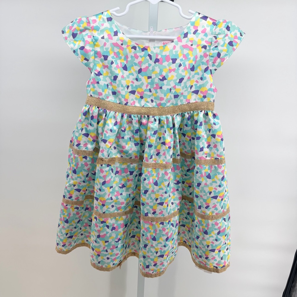 American Girl Bitty Baby Confetti Cutie Party Dress in Spring Colors